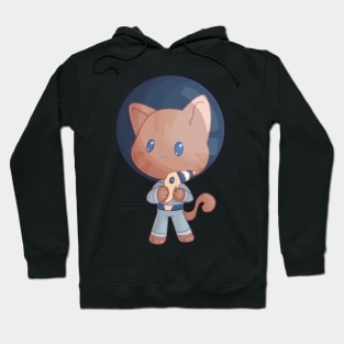 Adorable Space Kitten and Laser Gun Hoodie